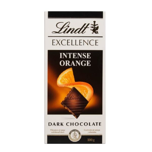 chocolates lindt intense orange 100gr