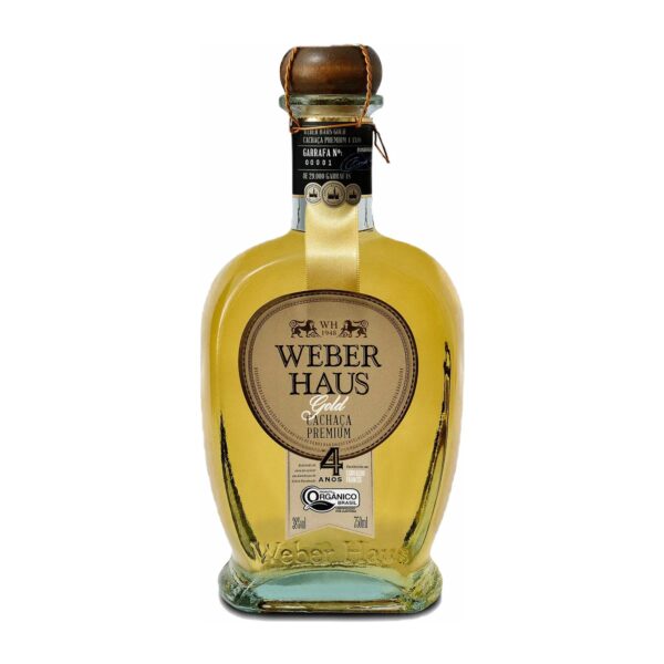 cachaca premium gold 4 anos weber haus 750ml